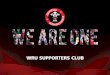 WRU SUPPORTERS CLUB · WRU SUPPORTERS CLUB Welcome to our Supporters Club! ... Gold Members – 1 point for every pound you spend, every point is worth 5p, to be redeemed online in