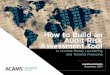 How to Build an Audit Risk Assessment Tool · REFERENCE GUIDE Jonathan Estreich December 2014 How to Build an Audit Risk Assessment Tool to Combat Money Laundering and Terrorist Financing