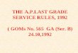THE A.P.LAST GRADE SERVICE RULES, 1992 ( GOMs … Last Grade Service RUles 1992.pdf · THE A.P.LAST GRADE SERVICE RULES, 1992 ( GOMs No. 565 GA ... leave salary for the period of