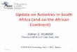 Update on Activities in South Africa (and on the … · 6/1/2013 1 Update on Activities in South Africa (and on the African Continent) Zeblon Z. VILAKAZI iThemba LABS & Univ. Cape