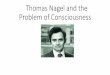 Thomas Nagel and the Problem of Consciousness - … · Science, Nagel argues, cannot explain consciousness in physical terms. •Nagel (1974): I have not defined the term physical