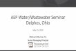 AEP Water/Wastewater Seminar Delphos, Ohio · AEP Water/Wastewater Seminar Delphos, Ohio May 25, 2016 Michael Atherine, P.E. ... Wastewater Treatment Plant Issues •Fouled-Failed