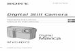 Digital Still Camera - Sony · in this manual could void your authority to operate this equipment. ... This digital still camera uses a floppy disk as media. ... 210 min. 150 min