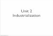 Unit 2 Industrialization - dhaydock.org 2 - Industrialization/US... · Unit 2 Industrialization Saturday, September 28, 13. ... “Industrialization . . . divorces work from life,