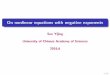On nonlinear equations with negative exponents · On nonlinear equations with negative exponents Sun Yijing University of Chinese Academy of Sciences 2016,6 1/43