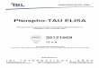 Manual phosphoTAU ELISA en - IBL international · D3.2 150 1.044 55 0.875 55 D3.3 ... detergent and proclin 300. Standards 6 x 3 Lyophilized phosphorylated tau standards (LYO) for