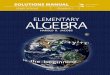 Solutions Manual for the 36-week ... · Jacobs MATHEMATICS/Algebra/General $34.99 U.S. ISBN-13: 978-0-89051-987-5 EAN ELEMENTARY ALGEBRA TEACHER GUIDE An essential presentation of