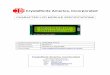 CHARACTER LCD MODULE SPECIFICATIONS · CHARACTER LCD MODULE SPECIFICATIONS Crystalfontz America, Incorporated 12412 East Saltese Avenue ... IDD 1.2 mA LCD Glass Supply Voltage for
