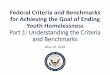 Federal Criteria and Benchmarks for Achieving the Goal of Ending Youth ... · housing and services to any youth who needs and wants it. 7 Criteria Cont’d… Read more about the