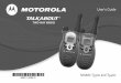 T53xx/T54xx User Guide - Motorola Solutions · Introduction Introduction Motorola Talkabout T5300 and T5400 radios operate on Family Radio Service (FRS) designated frequencies. This