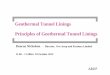 Geothermal Tunnel Linings Principles of Geothermal Tunnel .Contents Background – Ground source