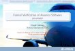 Formal Veri cation of Avionics Software - APMEP · Formal Veri cation of Avionics Software JN APMEP ... 2 ARINC 653 Integrated Modular Avionics 3 PikeOS R-based Avionics Server Function