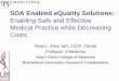 SOA Enabled eQuality Solutions - omg.org€¦ · Case Study: To be Model • Data from St. Elsewhere was transmitted to FGH in a standards-based codified interoperable format. 