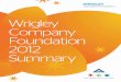 Wrigley Company Foundation Summary - Mars, …wrigley.com/ea/Images/Wrigley_Company_Foundation_Summary.pdf · Philippines 130,000 school-going children, age 6 to 12, and 650 teachers