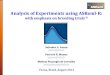 Analysis of Experiments using ASReml-R · Analysis of Experiments using ASReml-R: ... statistical software (e.g. R, SAS, ... Job file: /Day1/Alfalfa/Alfalfa.R 