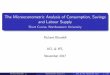 The Microeconometric Analysis of Consumption, Savings …uctp39a/blundell-short-course-2017-lecture1.pdf · The Microeconometric Analysis of Consumption, Savings ... main motivation