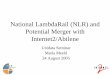 National LambdaRail (NLR) and Potential Merger … · National LambdaRail (NLR) and Potential Merger with Internet2/Abilene ... Group A report ... wavelengths, GigE and SONET circuits,