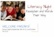 WELCOME DISTRICT 96 PARENTS! - Amazon Web …€¦ · ReadyGen and Words Their Way WELCOME PARENTS! Parent Nights September 16th ... Why Words Their Way? ... consistently with letters