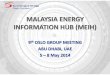 MALAYSIA ENERGY INFORMATION HUB (MEIH) · The Malaysia Energy Information Hub (MEIH) serves to ... electricity supply industry in Malaysia Statistics of piped gas distribution industry