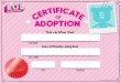 place o here ADOPTION - L.O.L. Surprise! · C E R T I F I C A T OF E ADOPTION your NAME doll’s NAME Date Signature Has officially adopted This certifies that ©2016 MGA Entertainment,