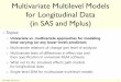 Multivariate Multilevel Models for Longitudinal Data (in ... · Multivariate Multilevel Models for Longitudinal Data (in SAS and Mplus) CLP 945: Lecture 9 1 •Topics: Univariate