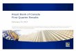 Royal Bank of Canada First Quarter Results · Royal Bank of Canada First Quarter Results ... Results include our share of a gain related to the sale of the U.S. operations ... see