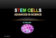 Stem Cellsstem-art.com/library/Basic/Stem cells advance in science.pdf · STEM CELL – DEFINITION A cell that has the ability to continuously divide and differentiate (develop) into