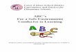 ABC’s For a Safe Environment Conducive to Learning€¦Coeur d'Alene School District ... Elementary Schools ABC’s For a Safe Environment Conducive to Learning All district policies,