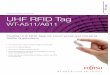 RFID datasheet 1209 Laundry tag Datasheet.pdf · UHF RFID Tag WT-A511/A611 Advantage of UHF Technology Speed UHF efficiency increases tag read performance to read more than 100 tags