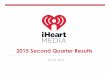 2015 Second Quarter Results - iHeartMedia INC Q2 2015 Earnings Deck_vFI… · 2015 Second Quarter Results ... This presentation should be read in conjunction with the 2015 Second