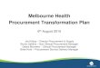 Melbourne Health Procurement Transformation Plan … Files/conference_15/Presentation Files... · Melbourne Health Procurement Transformation Plan ... SWOT Analysis STRENGTHS 