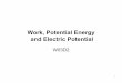 Work, Potential Energy and Electric Potential - MITweb.mit.edu/8.02t/www/mitxmaterials/Presentations/Presentation_W03... · Outline Work by electrical forces Electric potential energy