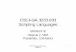 CSCI-GA.3033.003 Scripting Languages · – UserForm_Initialize sets default, ... ComboBox, ListBox, CheckBox, OptionButton, ToggleButton, ... control objects on this form
