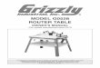 MODEL G0528 ROUTER TABLE - cdn0.grizzly.comcdn0.grizzly.com/manuals/g0528_m.pdf · The Model G0528 sliding router table allows the woodworker to mount most routers to the table underside