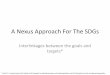 A Nexus Approach For The SDGs - United Nations · A Nexus Approach For The SDGs Interlinkages between the goals and targets* * Goal 17 is understood to be linked to all the goals