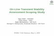 On-Line Transient Stability Assessment Scoping Study · On-Line Transient Stability Assessment Scoping Study ... • Review the state of art in on-line transient stability assessment