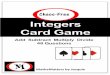 Integers Card Game - Mrs. Martin's Math fileIntegers . Card Game. Chaos-Free. Rationale. https: ... member of both teams answers the question on the Student Response Sheet provided,