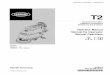 T2 Operator Manual - tennantco.com · ENGLISH -- ESPAÑOL -- FRANÇAIS Automatic Scrubber Fregadora Automática Balayeuse Automatique Models: ... aggressive stripping of heavy …