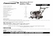 Operator’s Manual Front Tine Rotary Tiller - Powermate · Operator’s Manual Front Tine Rotary Tiller KEEP THIS MANUAL FOR FUTURE REFERENCE MODEL No. P-FTT-160MD-[E] P-FTT-160MD