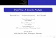 OpenFlow: A Security Analysis · components and the basic functions of the switch, ... Runs Open vSwitch ... Introduction Approach Results Recommendations