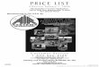 PRICE LIST - Air Systems International 2006 Price List.pdf · PRICE LIST PAGE NO. 2 CUSTOMER SERVICE: 1-800-866-8100 STANDARD MODELS - CO MONITORING 1 BB15-CO Breather Box™ filtration