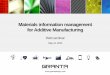 Materials information management for Additive Manufacturing · Materials information management for Additive Manufacturing . CONFIDENTIAL . Agenda • Introducing Granta Design (Dr