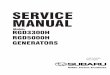 SERVICE MANUAL - Generators | Subaru Industrial … · SERVICE MANUAL RGD3300H RGD5000H GENERATORS Models ... These are used for taking AC output power from the generator. A total