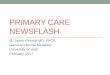 Primary care newsflash - American College of … · PRIMARY CARE NEWSFLASH M. Jason Penrod MD, ... test), annual FIT -DNA ... 11% of adult population may have some form of chronic