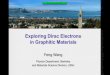 Probing Dirac Electron Physics in Graphitic Materials · A method for simulating chiral fermions ... Zhang et al, PNAS, 110, 10546, (2013) Vaezi et al, PRX, 3 ... Probing Dirac Electron