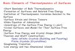 Basic Elements of Thermodynamics of Surfacesrocca/Didattica/Surface Science and...Basic Elements of Thermodynamics of Surfaces •Short Reminder of Bulk Thermodynamics •Formation
