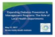 Expanding Diabetes Prevention & Management Programs: The ...iphionline.org/pdf/LHD_Webinar_Slidedeck_5_17_17_Final.pdf · Expanding Diabetes Prevention & Management Programs: The