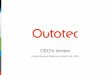 CEO’s review - Outotec · Pia Kåll . Strategy . Minna Aila ... AGM 2015 | CEO's review . R&D, sales and ... McKinsey, Outotec analysis (Feb 2015) 0 . 10 . 20 . 30 . 40 . 50 . 60