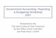 Government Accounting, Reporting & Budgeting .1 Government Accounting, Reporting & Budgeting Workshop