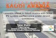 Lessons learnt in Saudi Arabia with Solar PV …saudi-sia.com/wp-content/uploads/2014/10/12.-Tamer...Campus Solar Roof Top 2MWp PV 3 • Mono Crystalline Silicon cells (Efficiency